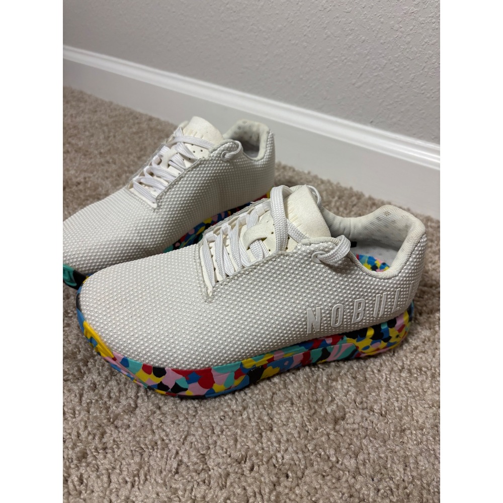 NOBULL White Wild Trainers Womens Size 6 CrossFit Training Shoes Multi Color